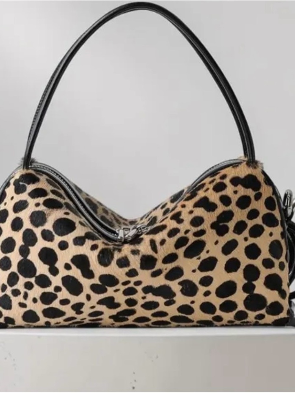 Leopard Print Pony Hair Mini Purse